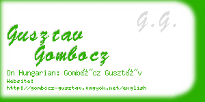 gusztav gombocz business card